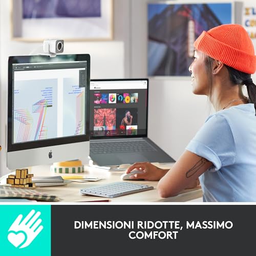 MX Keys Mini for Mac - Tastiera wireless minimalista, compatta, Bluetooth, tasti retroilluminati, USB-C, compatibile con MacBook Pro, MacBook Air, iMac, iPad, Italiano QWERTY - Grigio claro - Tastiera gaming - Immagine 3