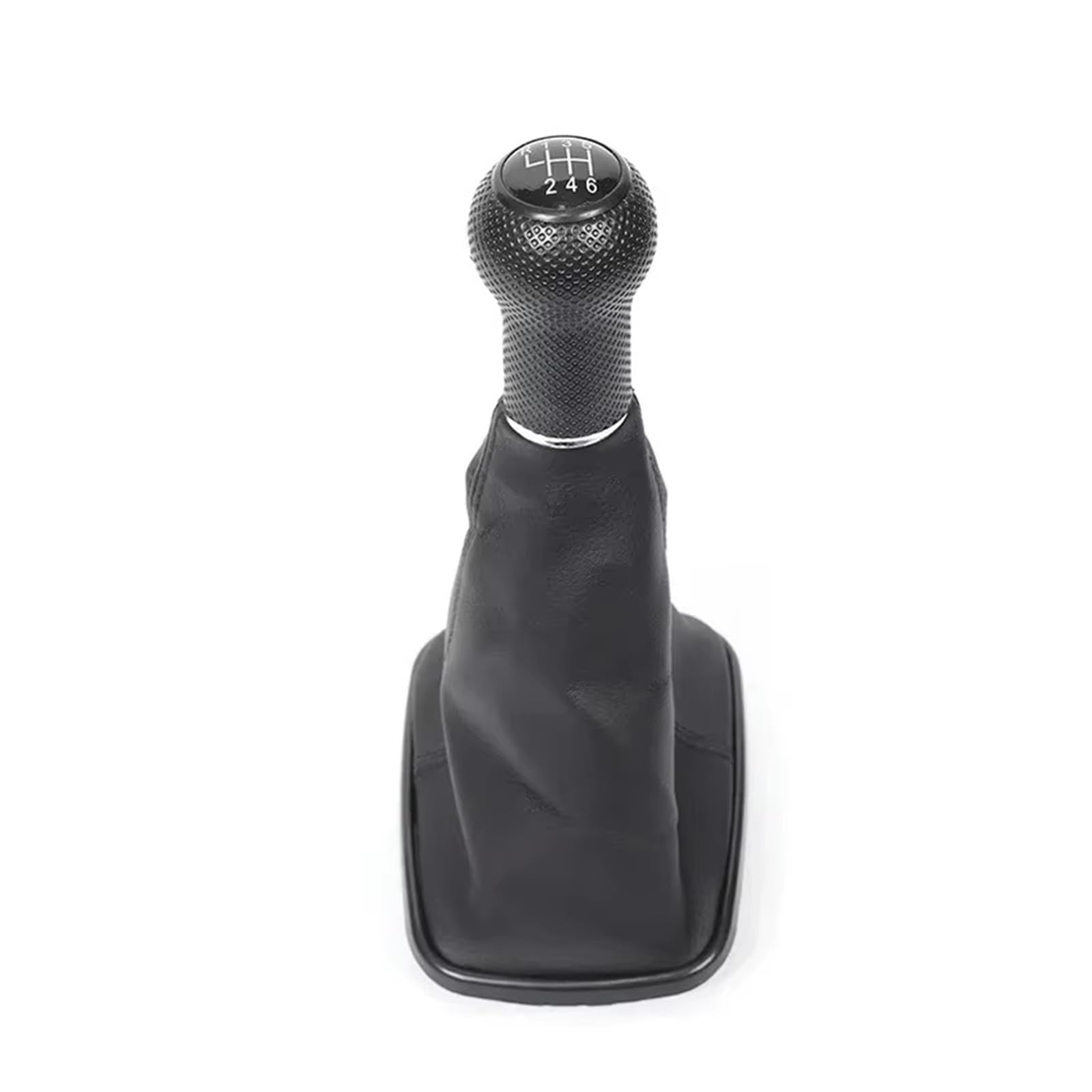 Cqrbne Black 6-Speed Car Gear Lever Knob For Bora For Jetta For Golf 4 Iv Mk4 For Gti R32 Mt 5/6 Speed Gear Shift Knob Lever Shifter Gaitor Boot Gear Shift Knob Handle(Black 6-Speed)