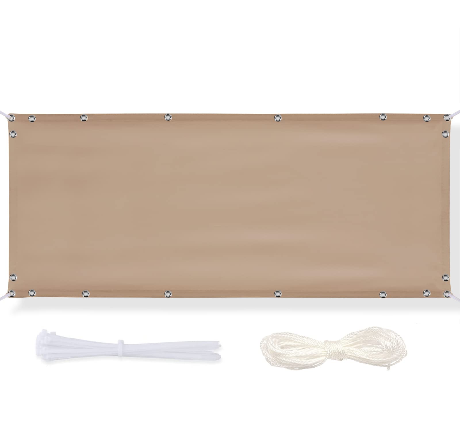 Toile de balcon couleur sable pour un coin détente sans vis-à-vis