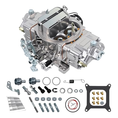 RoyalAir 4-Barrel Double Pumper Carburetor Square Bore Replacement For Holley 650CFM Quick Fuel Brawler Diecast Street Series Carburetor Mechanical Secondary BR-67255 (RB4150-650)