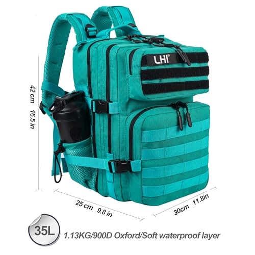 Image of LHI Tactical Military Backpack for Men and Women 25L /35L Army Assault Pack Bag Small Rucksack with Bottle Holder