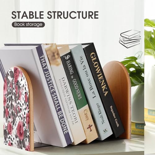Sujetalibros de madera universal para evitar la caída de libros en el estante 8