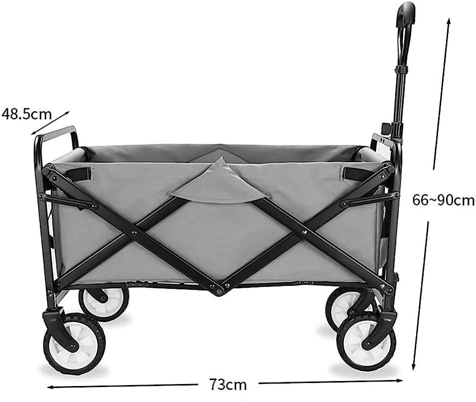 Carrito plegable para jardín, 60 kg de capacidad, color rojo miniatura 2