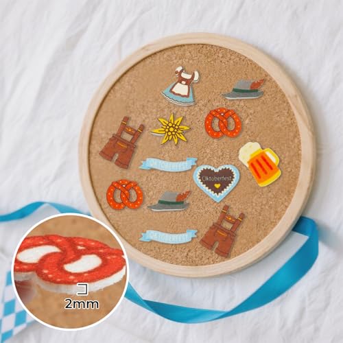 Snyvpra 40 Stück Bayerische Filz Streudeko für Oktoberfest und Wiesn, Tischdeko mit 8 Verschiedenen Motiven wie Brezel und Bier, Ideal für Festliche Mottopartys und Tischgestaltung – boomtop