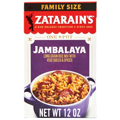 Zatarain's Rice Mix, Jambalaya, Family Size, Long Grain Rice with Onions, Bell Peppers, Garlic,...