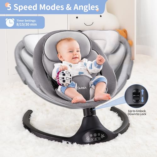 Larex BB006K Baby Swing For Infants | Electric Bouncer For Babies,Portable Swing For Baby Boy Girl,Remote Control Indoor Baby Rocker thumb #1
