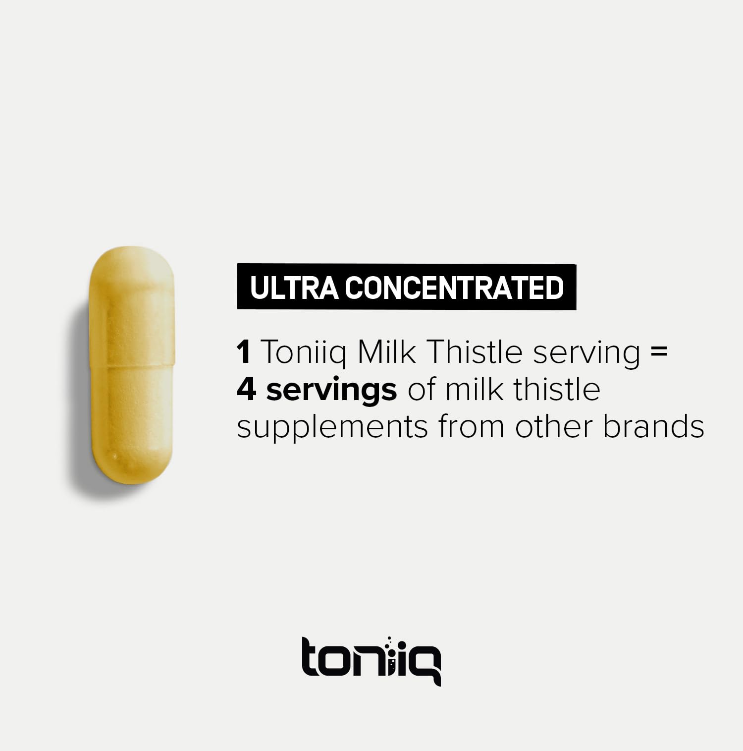 Toniiq Milk Thistle – Ultra High Potency 50:1 Extract with 80% Silymarin — Amazon image 4