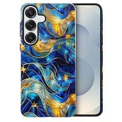 Abstract Bule Gold Star Wave