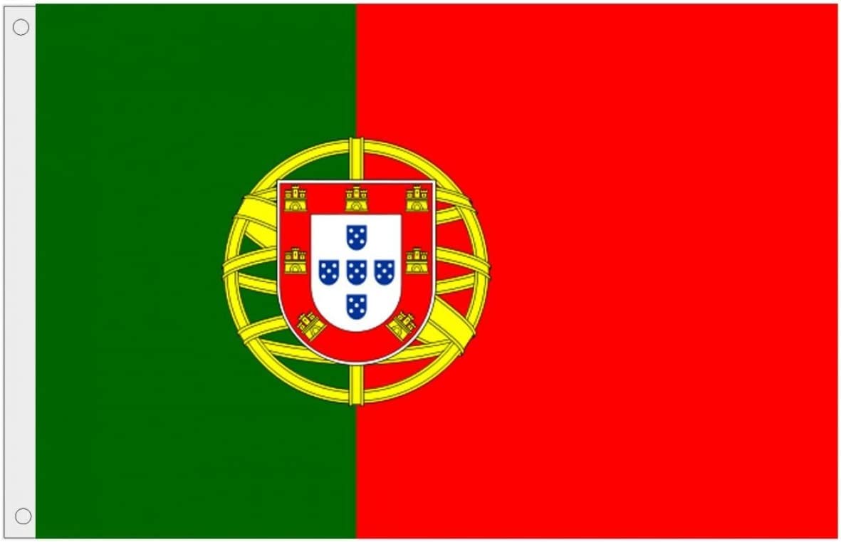 5x3ft Double Sided Portugal National Flag Banner with Two Brass Grommets, Flags Banner, Large Portugal Flags for Parade, Patriotic Activities, Garden Home Decoration โ image 1