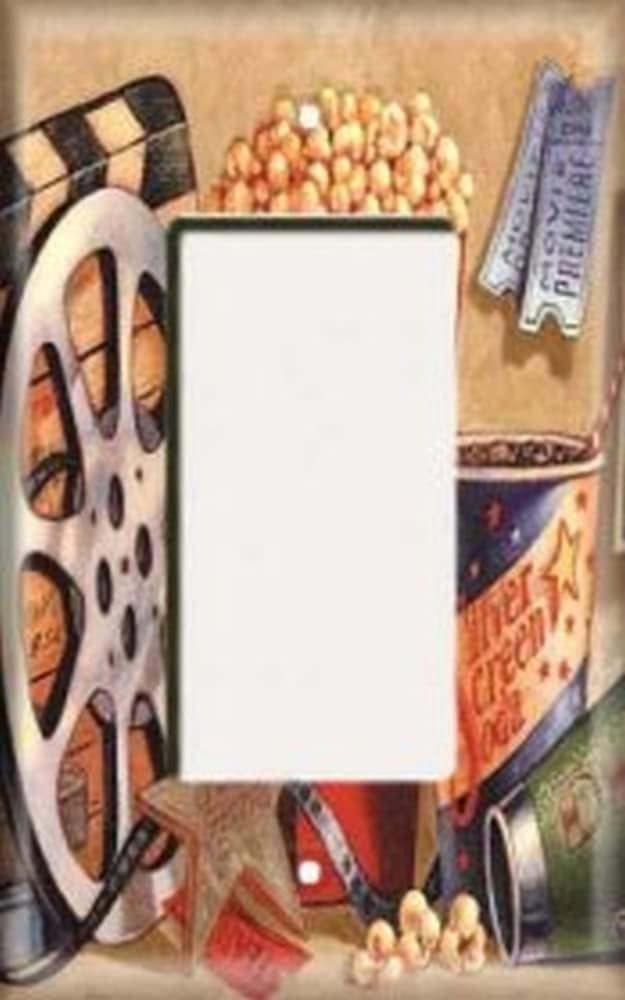Movie Popcorn Decorative Rocker Switch Cover - Fits Decora Style Outlets and GFCI Wall Plate Too