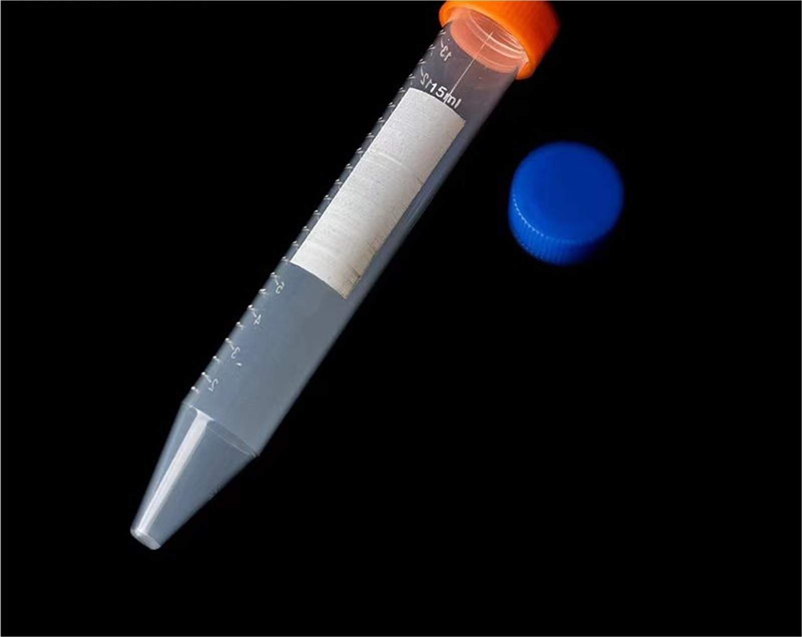 50 unids/Lote 15ml Tubo de centrífuga de plástico Transparente PP microcentrífuga Viales de Muestra Tubos de plástico con Tapas