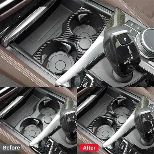 Pegatina interior para BMW Serie 5 G30 2018-2022, cubierta de marco de taza de agua central 3