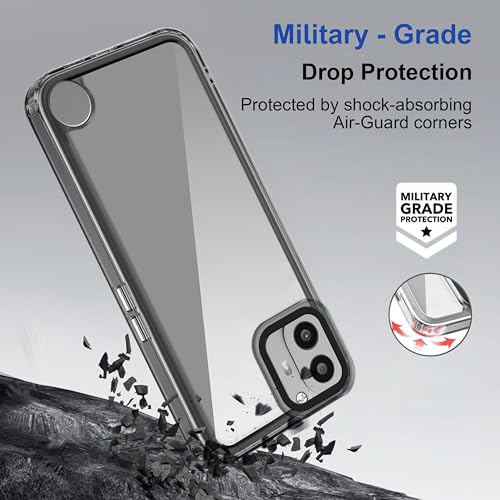 Image of amazon basics Back Case Cover for CMF by Nothing Phone 1 | Compatible for CMF by Nothing Phone 1 Back Cover | Case Cover with Camera Protection | (TPU + PC | Translucent Black)