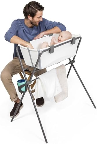 Miniatura 5 de Stokke Flexi - Soporte de baño, color gris, hecho para adaptarse a la bañera plegable Stokke Flexi, ligero y fácil de almacenar, cómodo, seguro y