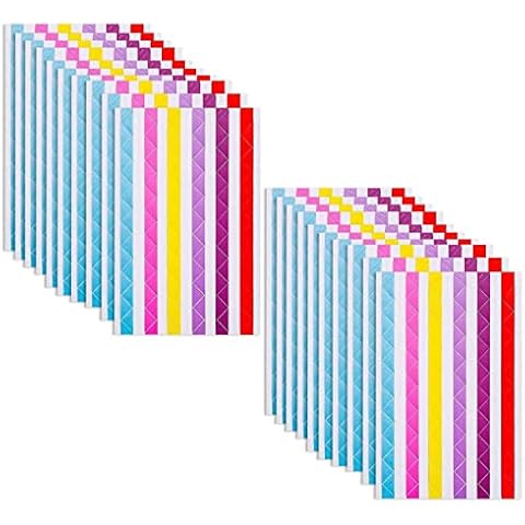 Bessy shop 20 Feuilles Coins de Photo Autocollants Photo Corner Stickers,20 Sheets (2040PCS) Photo Corners Self Adhesive Stickers for DIY Scrapbook Photo Album Scrapbook Multicolored Cover