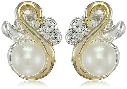See full amazon price history chart for Estele 24 Kt Gold Plated Dual tone Floral stud Earrings with pearl and Austrian Crystal for Women Estele 24 Kt Gold Plated Dual tone Floral stud Earrings with pearl and Austrian Crystal for Women (B091TW1NY7) Amazon Price History, Amazon Price Tracker