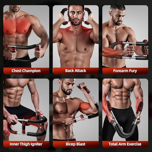 EAST MOUNT Twister Arm Trainer 20-110lb Adjustable Chest Workout Equipment for Men Women Portable Spring Resistance Muscle Builder Strength Training for Arms Chest Shoulders for Home Gym Fitness