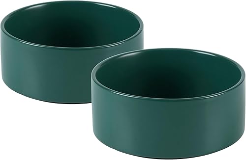Miniatura 45 de Juego de 2 cuencos de cerámica de 5.1 pulgadas para perros y gatos, alimentador de alimentos y agua para perros de razas de juguete, gatitos, gatos,