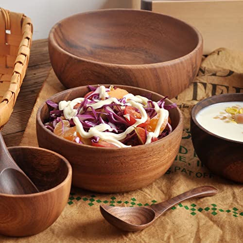 UPKOCH Tigelas Japonesas de Madeira Tigela de Salada de Frutas Prato de Servir de Madeira Tigelas de