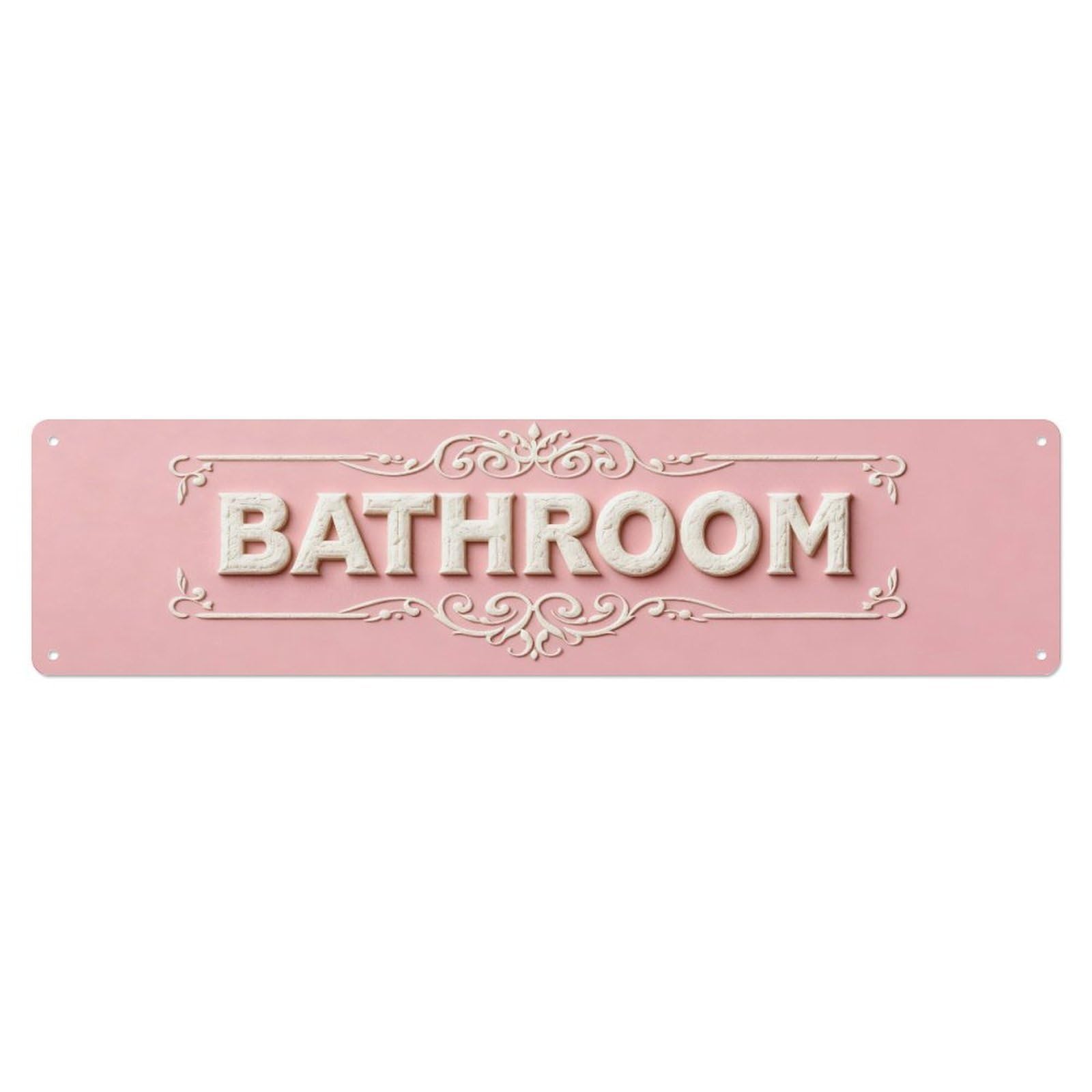 Elegant Ornate Design Pattern Metal Tin Sign Plaque