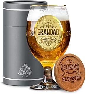 Kies®Gift Gold Gifts for Dad Birthday Gifts Beer Glasses Daddy Birthday Gifts Christmas Gifts Dad Gifts from Daughter Dad Presents Dad Birthday Gifts from Son Mens Birthday Gifts Personalised Glass