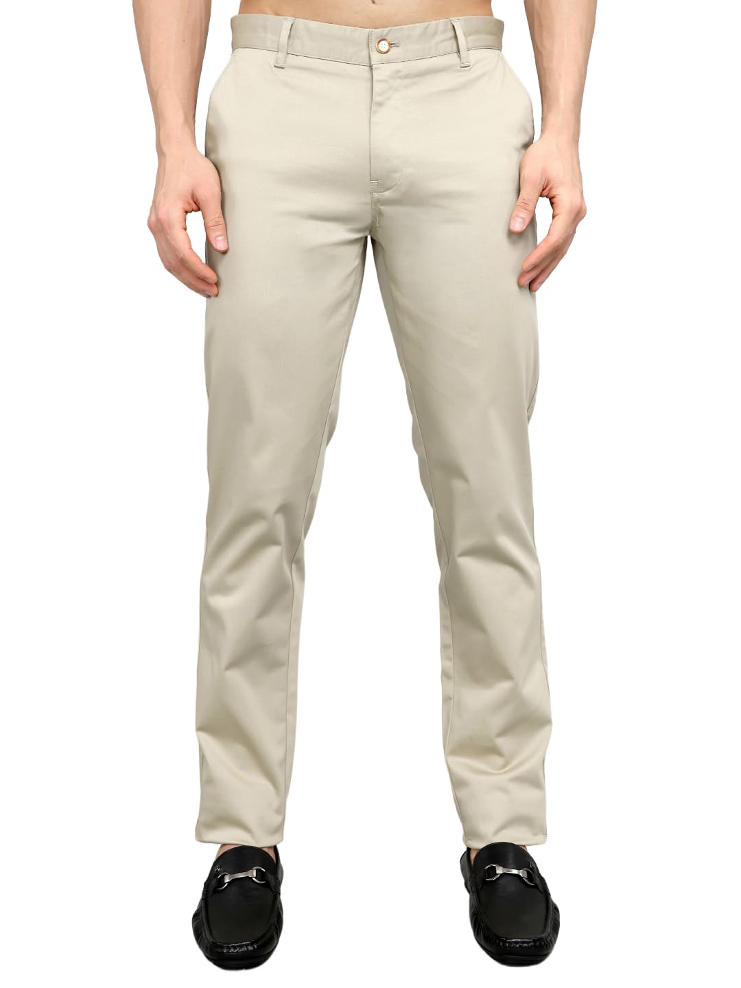 monte carlo Mens Slim Fit Solid Trouser |Solid Pattern Casual Trousers | Button Closure | Stylish & Comfortable Formal Trouser for Men's (Pack of 1)-picture-21