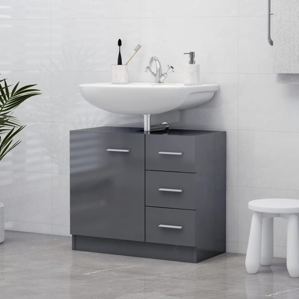 YOPOTIKA High Gloss Bathroom Bathroom Vanity Pedestal Under