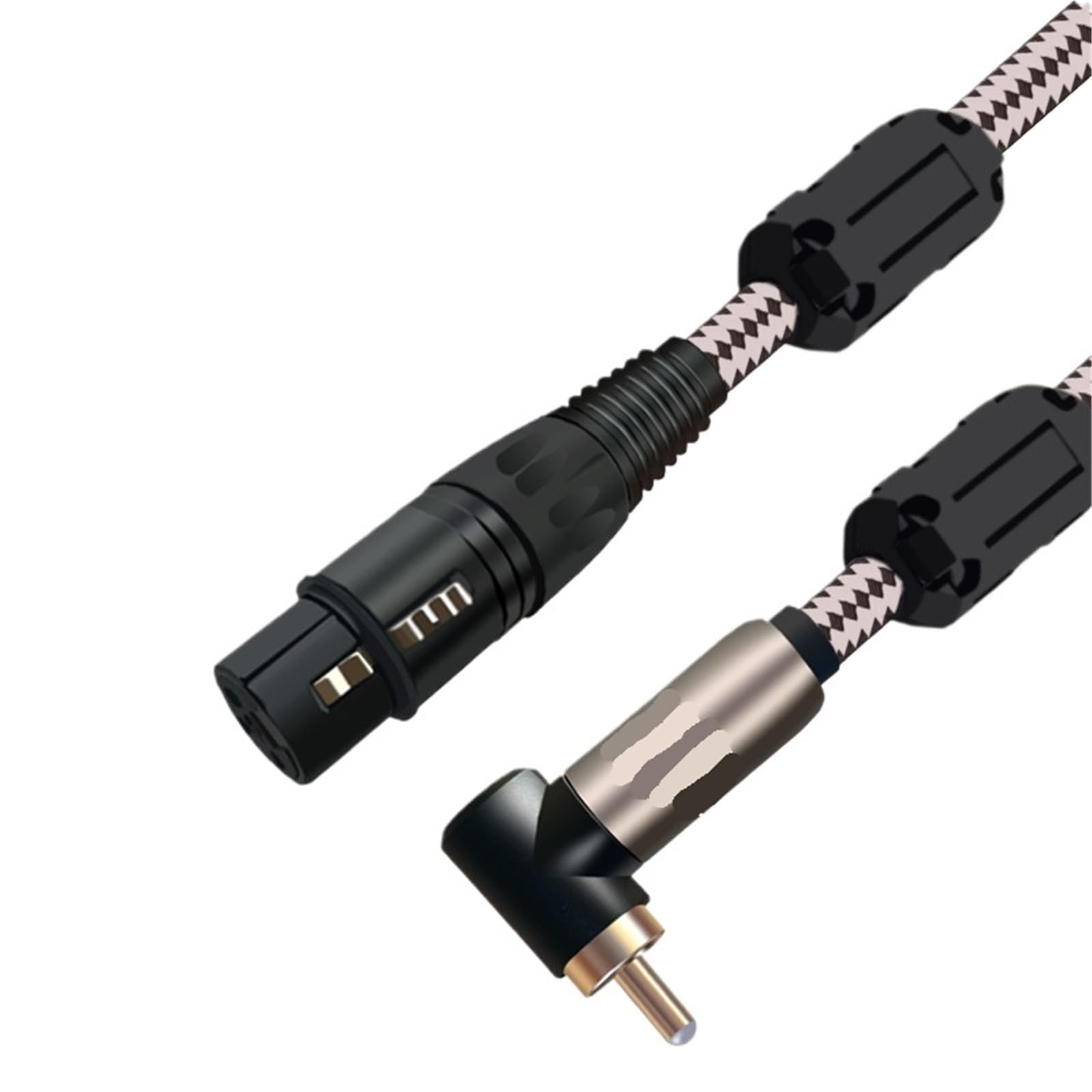 Câble XLR femelle coudé anti-parasite rouge 5m pour supprimer les bruits de micro