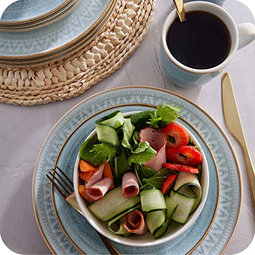 Corona Dinnerware Set 16-Pieces Earthenware | Congo | Hand-Painted | Set De Vajilla 4 Puestos | 16 Piezas | Ceramica | Artisan Decor #TOP5