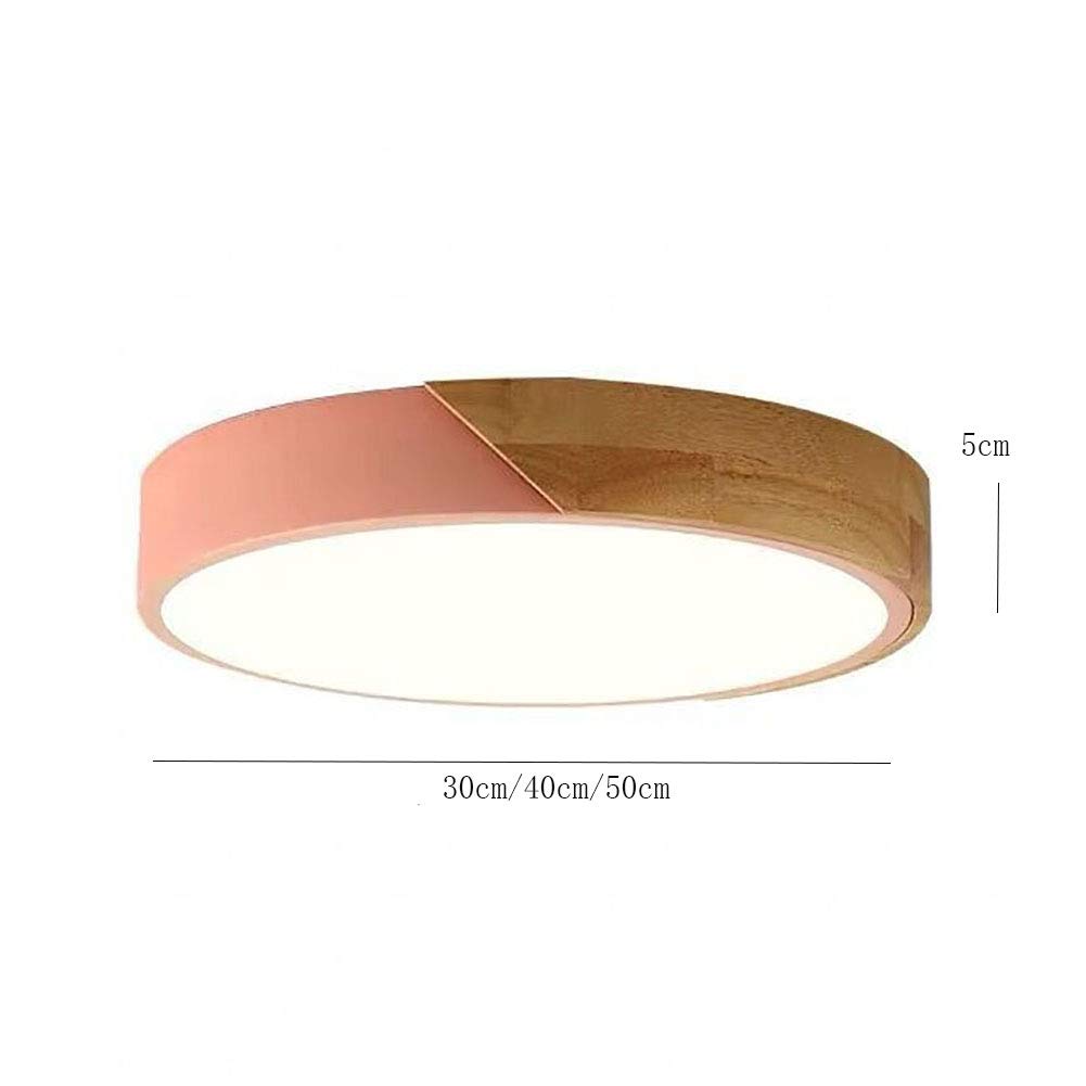 lamp Lampa sufitowa LED do montażu podtynkowego 36 W z możliwością przyciemniania, drewniana okrągła, bardzo cienka oprawa oświetleniowa do kuchni, sypialni, salonu, przedpokoju z pilotem - ciepłe