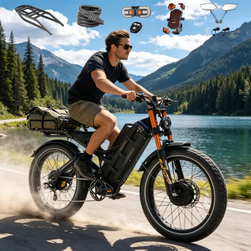 Image of 2026 eAhora Romeo Pro 3 /2 52-46 Mph Electric Bike for Adults, 6000W /4000W /2500W Dual Motor Ebike 60V 80Ah /52V 70Ah Battery 235+Miles Long Range, 26*4.0 inch /20*4.5 inch Fat Tire, Full Suspension, All Terrain