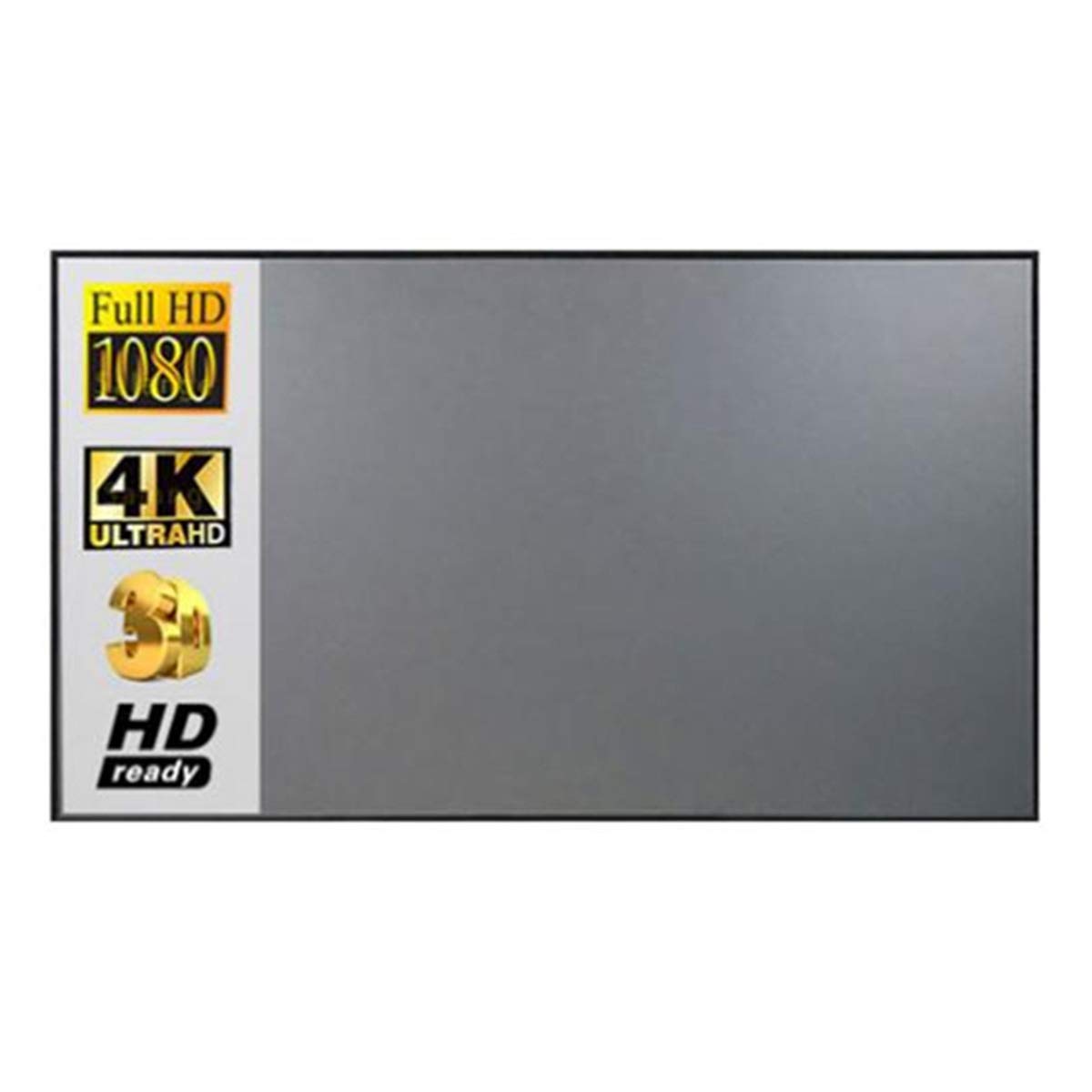 HIUHIU Projector Screen 92/100/120/133 inches 16: 9 4K HD Foldable Portable Projection Movie Screen 