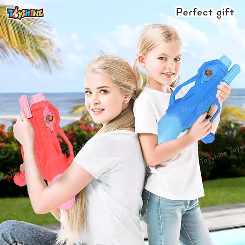 Image of Toyshine 266ML Tank Capacity 7-8 Mtr Range High Air Pressure Spray Water Gun for Summer Swimming Pool Party Holi Water Toy Gun for Girls Boys Kids 3+, Pink