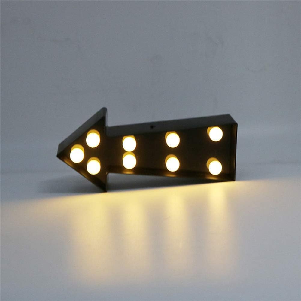 Star Marquee Sign Lights, LED Marquee Letter Lights Sign Marquee Night Light for Kids Room Lamp Battery Operated (Black Arrows)