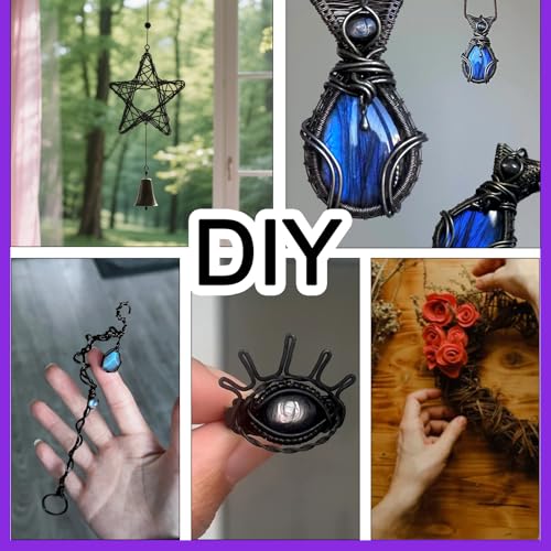 ZDLSDL Basteldraht 1mm,Schwarz Basteldraht ø1mm x 50m,Aludraht 1mm Aluminiumdraht,Draht zum Basteln, ideal für Schmuckherstellung,Bindedraht und Modellierdraht.(1.0mm50M-Black)