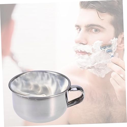 Miniatura 9 de Tazón de afeitar con mango de taza de afeitar, tazón de afeitar para hombres para jabón y barba