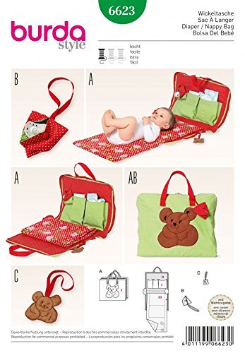 Patron Burda 6623 tapis de change et accessoires de couture pour bébé