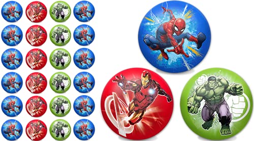 JA-RU Marvel Avengers Squeeze Stress Balls (24 Units Assorted) Spiderman, Hulk & Ironman. Soft Foam PU Ball Stress Reliver Fidget Toys for Kids & Toddlers Play Ball Favorite Games DEF-6902-24