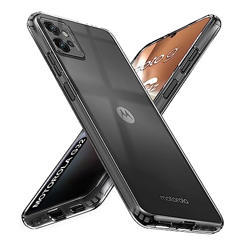 Image of Fashionury Shockproof Crystal Clear Back Cover Case for Motorola Moto G32 | 360 Degree Protection | Protective Design | Transparent Back Cover