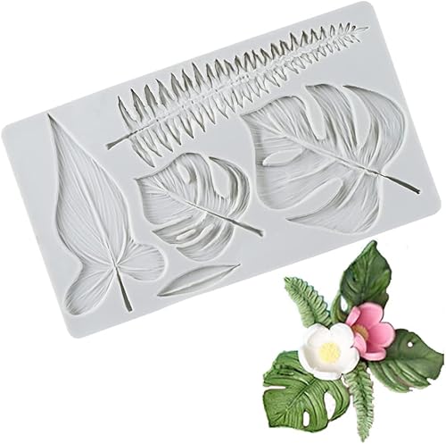 Miniatura 9 de Molde de silicona de hoja, moldes de fondant de flores de rosa, herramientas de decoración de pasteles DIY, repostería de azúcar, caramelos, resina,