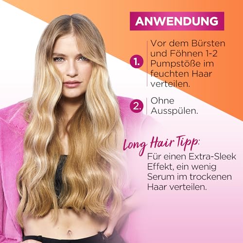L'Oréal Paris Elvital Hair Serum without Silicones, Heat Protection for Long, Unruly Hair, No Rinse, Hair Oil with Vegetable Proteins and Cocoa Butter, Dream Length No Frizz Serum, 1 x 100 ml