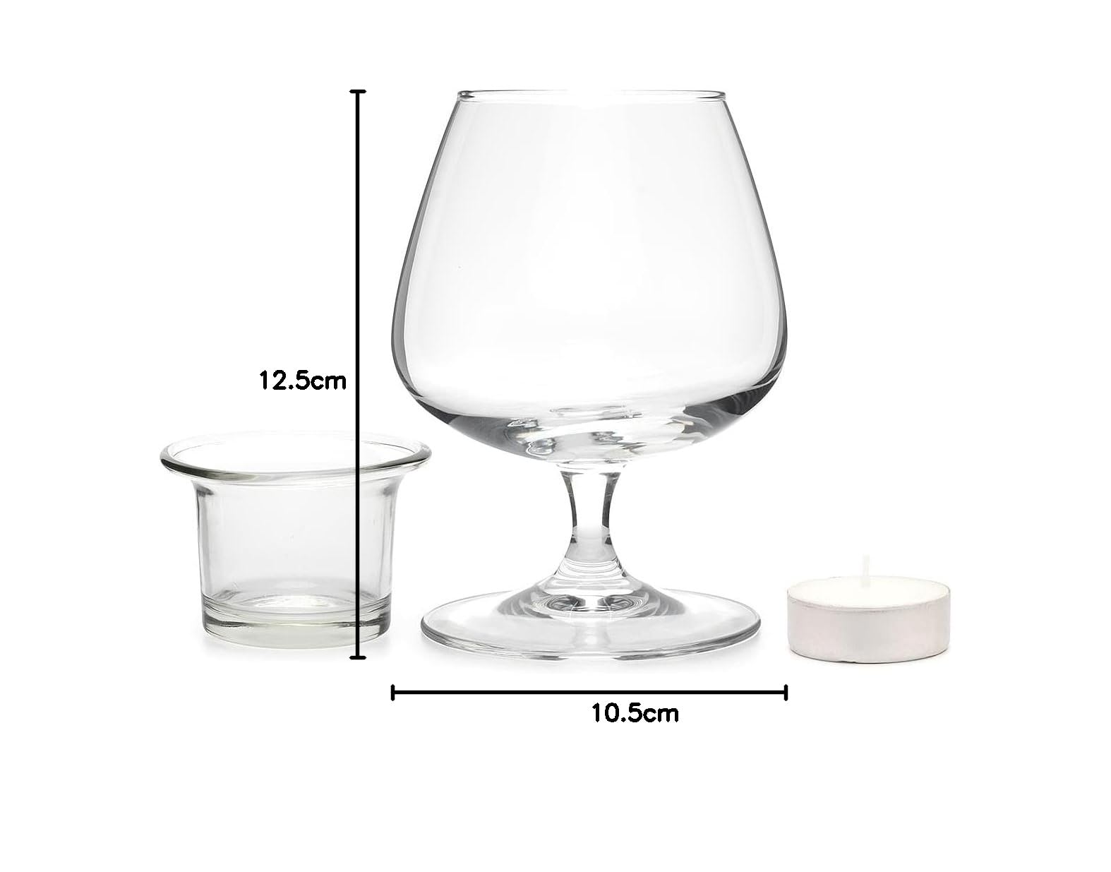 CKB LTD® Set of 2 Verre à Cognac Brandy Brandy et Cognac Plus Chaud Verres à Cognac et à dégustation