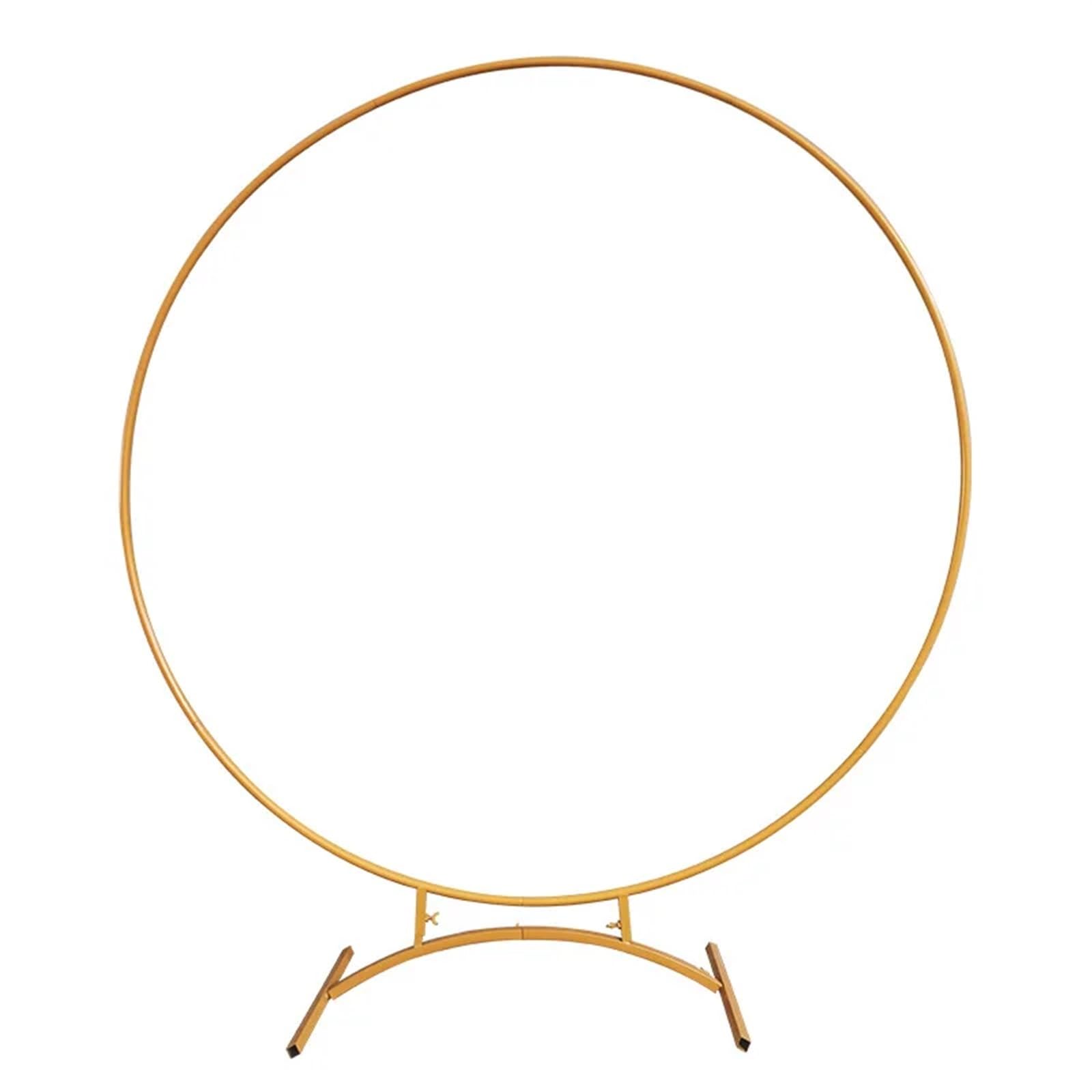 d Runde Hochzeitsbogen-Hintergrund aus Metall, Blumenmuster, für runde Luftballons, Geburtstagsparty-Dekoration, Hochzeitszeremonie, Dekoration (Durchmesser 1,8 m)