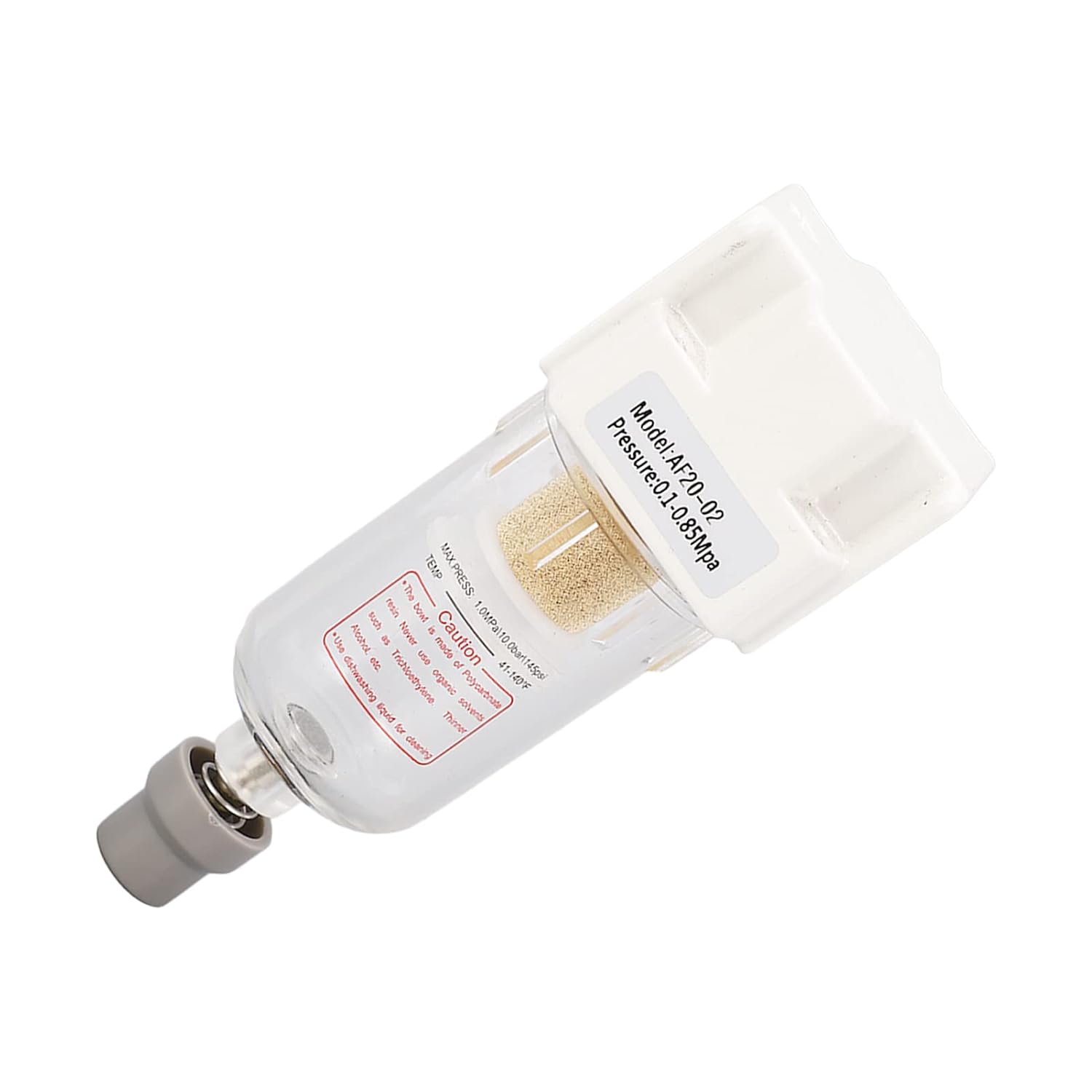 G1/4in Air Line Filter, 0.1-0.85Mpa Compressed Air Filter Water Oil Separator for Air Line Compressor Fitting