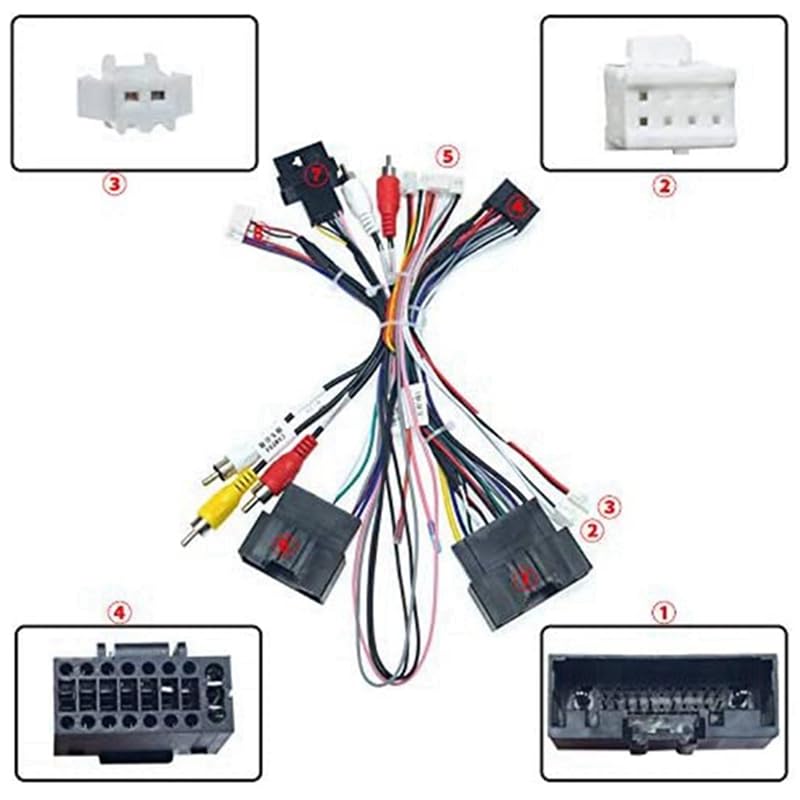3X Car 16PIN for Audio Power Cord Radio Wiring Harness with Canbus Box for Ford Focus F150 Ranger 2012-2015