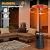 EAST OAK 50,000 BTU Patio Heater with Sand Box, Table Design, Double-Layer Stainless Steel Burner, Wheels, Triple Protection System, Outdoor Heater for Home and Residential, 2023 Upgrade, Black