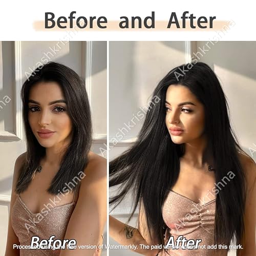 Image of Straight Hair Extensions Clips In Hair Extension For Girls Brown Hair Extensions 24 Inches Long Brown Hairs For Women