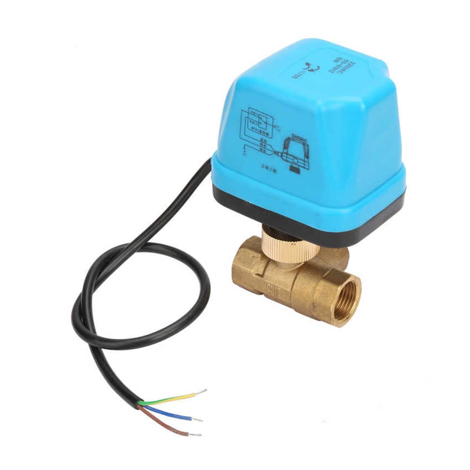 Vanne motorisée 3 voies anti fuite en laiton fileté AC220V