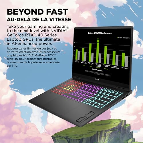 Image of OMEN Transcend 14-in Gaming Laptop, 2.8K OLED display, 32GB RAM, 1TB SSD, Intel Evo Edition platform powered by Intel Core Ultra 9 185H, NVIDIA GeForce RTX 4060 Laptop GPU (8 GB GDDR6 dedicated)