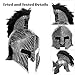 Servllcell Medieval Roman Knight Helmet,Plastic Greek Spartan Gladiator Helmet Medieval Costume Accessories,Halloween Hat